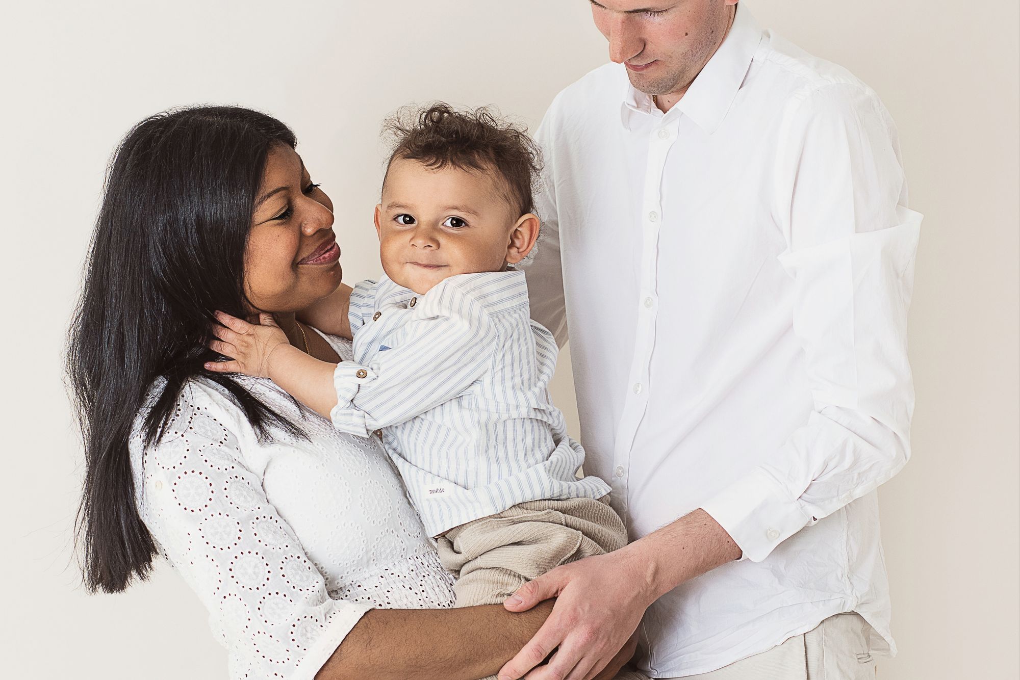 Familjefotografering i fotostudio